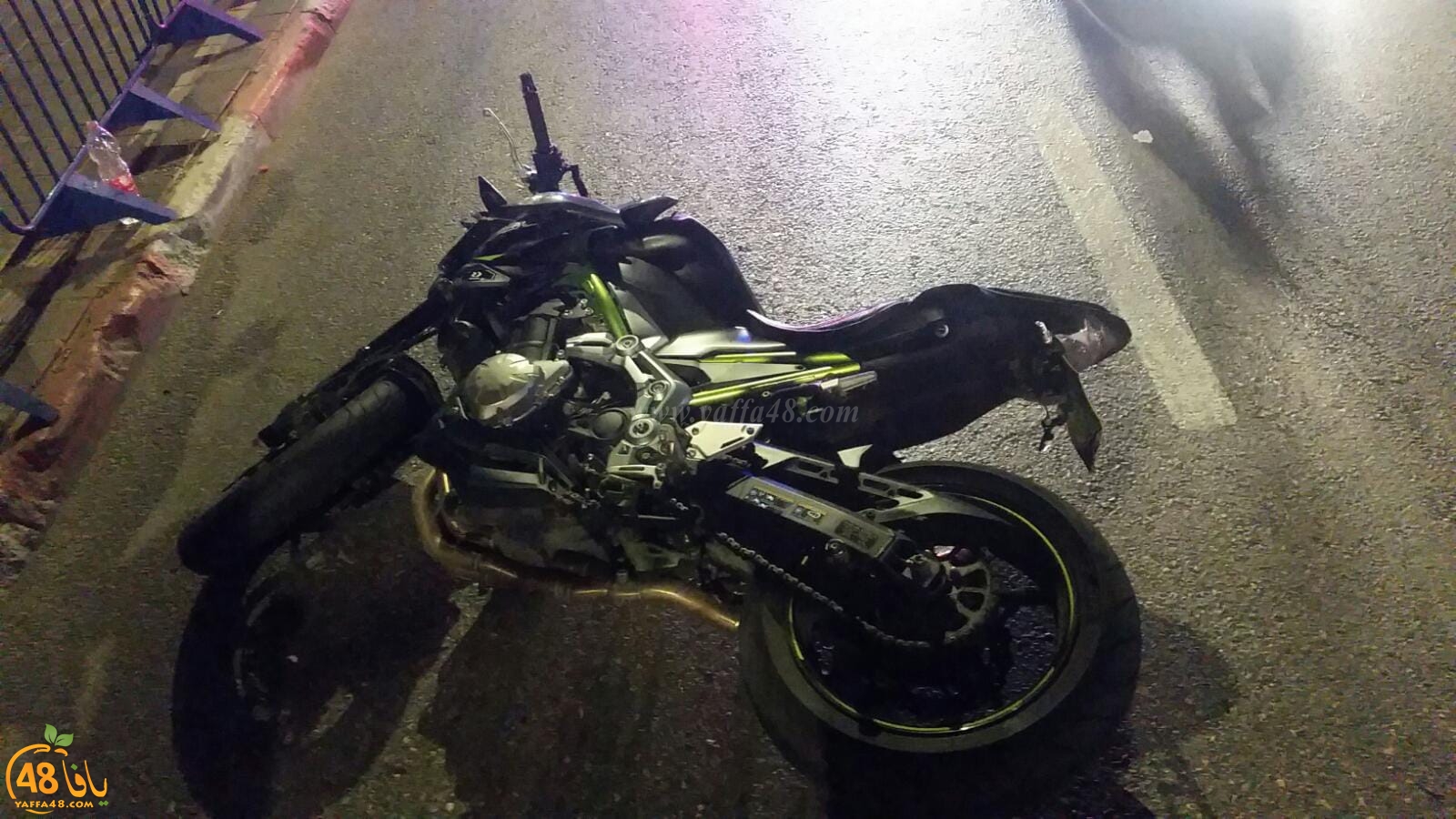 يافا: إصابة متوسطة لراكب دراجة نارية بحادث طرق 
